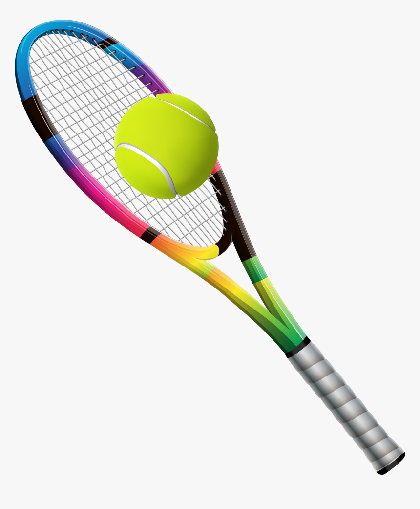 Tennis Racket And Ball Transparent Png Clip Art Image - Tennis Racket With Ball Png, Png Download, Free Download