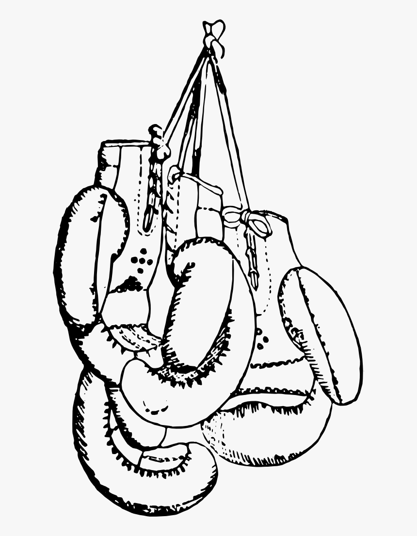 Boxing Glove Clipart Outline - Boxing Gloves Drawing Png, Transparent Png, Free Download