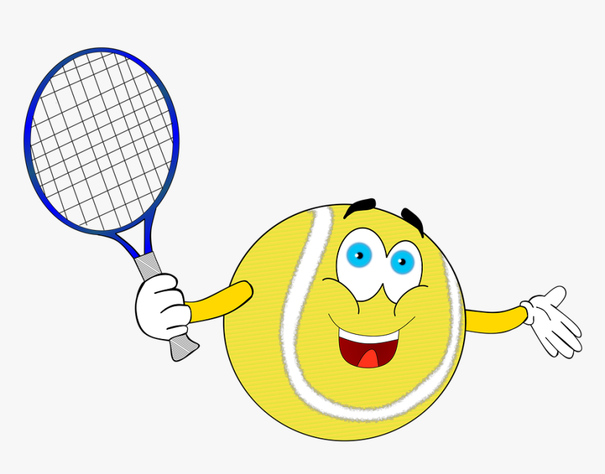 Tennis, Smilly, Ball, Spot, Joy, Fitness, Play - Free Tennis Ball Cartoon, HD Png Download, Free Download