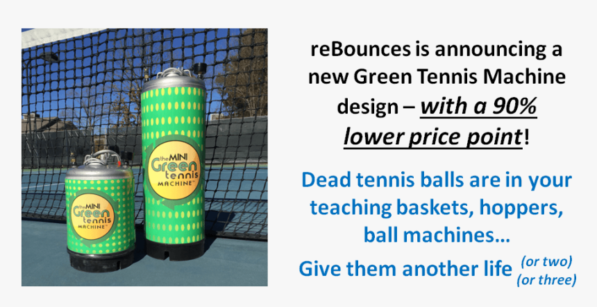 Mini Green Tennis Machines Available At Alltennissupplies - Best Tennis Ball Machine, HD Png Download, Free Download