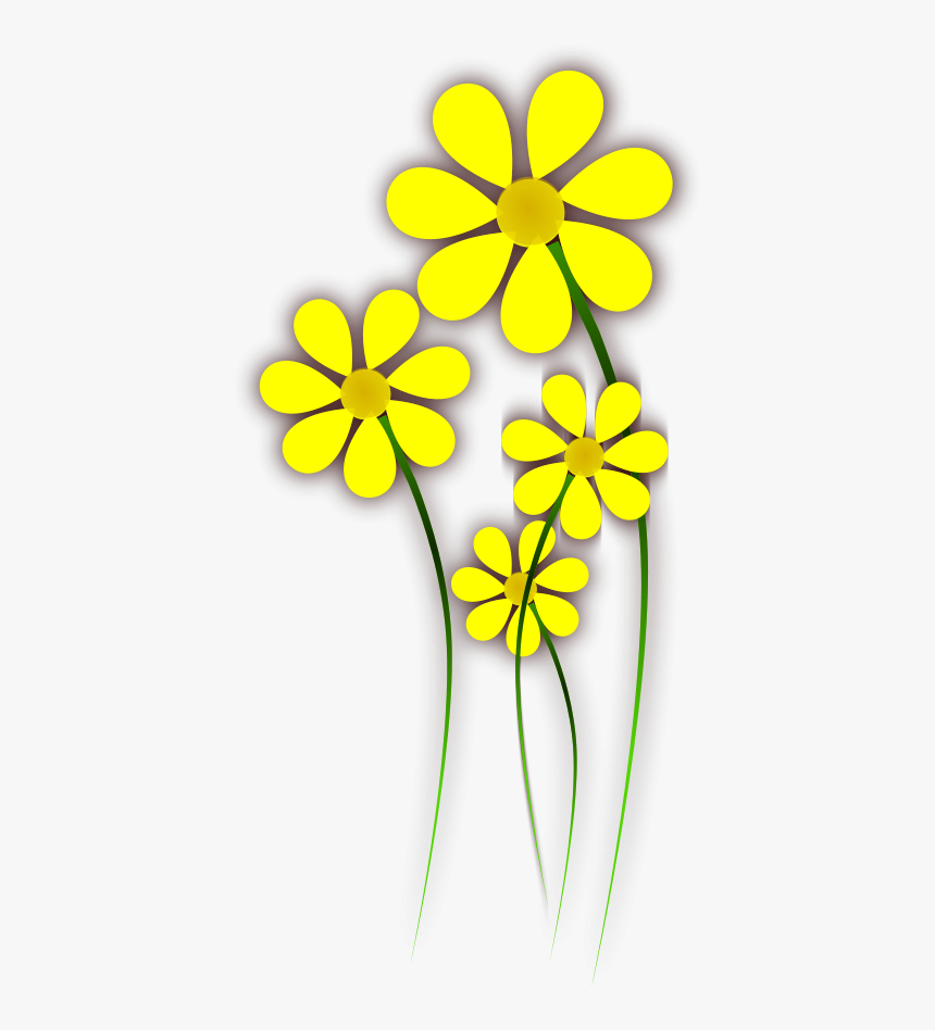 How To Set Use Daisies Yellow Flower Clipart , Png - Yellow Daisy Flower Clipart, Transparent Png, Free Download