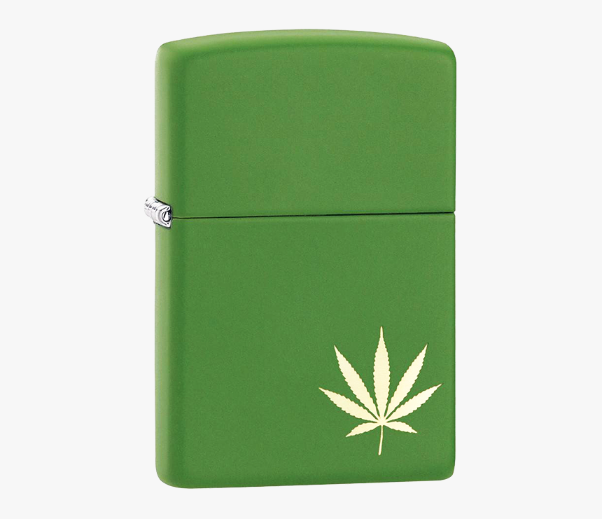 Pot Leaf Moss Green - Zippo Maryhuana, HD Png Download, Free Download