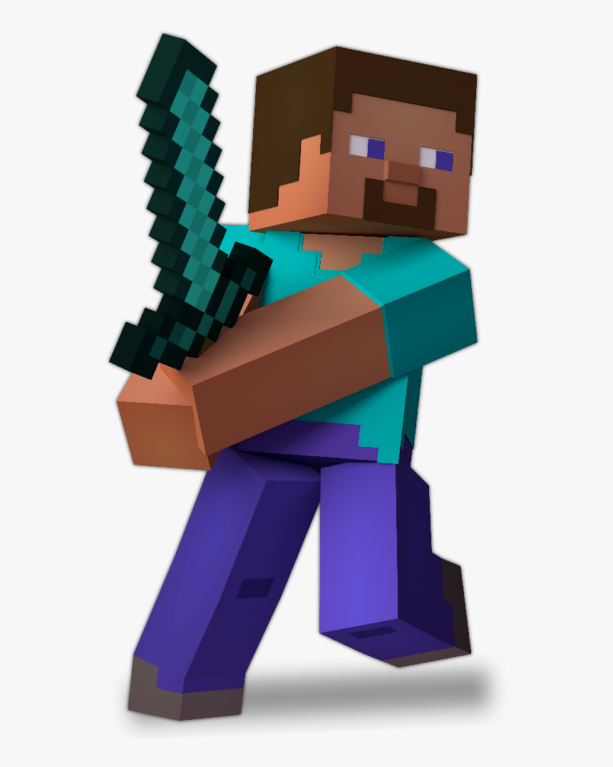 Transparent Minecraft Steve Png - Minecraft Steve Smash Render, Png Download, Free Download