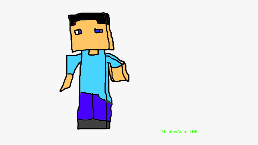 Minecraft Steve - Cartoon, HD Png Download, Free Download