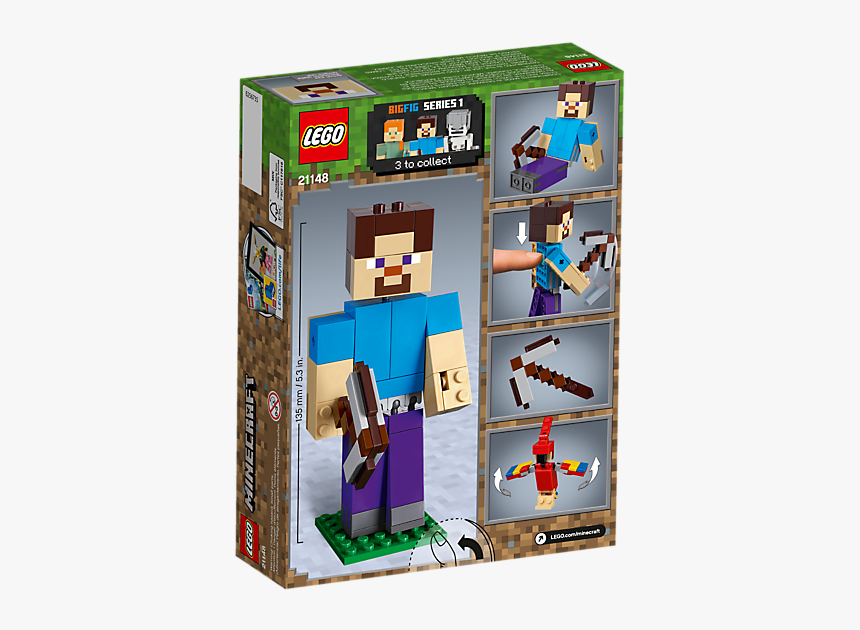 Lego Minecraft Steve Bigfig With Parrot New - Lego 2019 Minecraft Sets, HD Png Download, Free Download