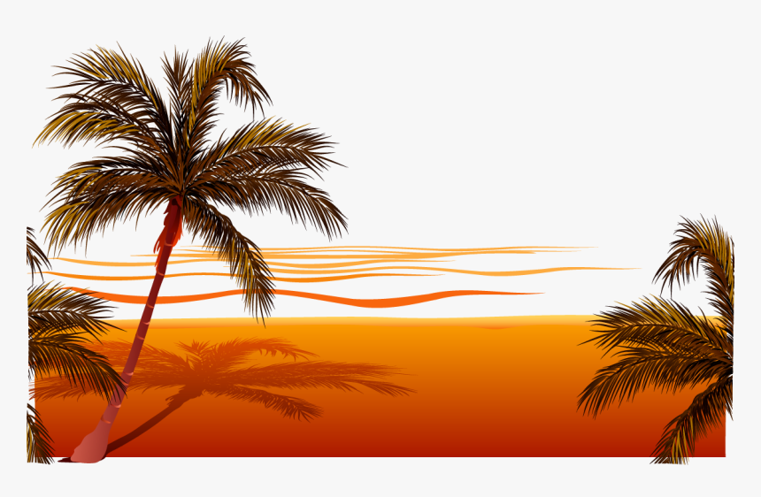 Beach Sunset Clip Art - Beach Sunset Png, Transparent Png, Free Download