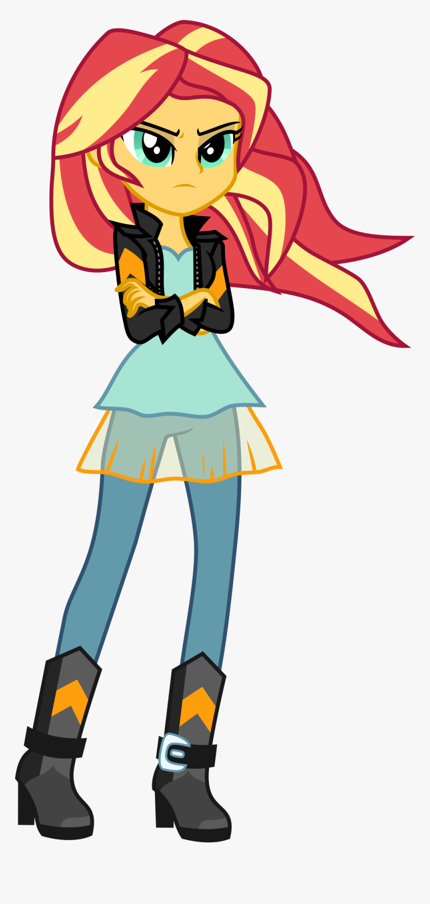 Artist Uponia Boots Clothes Crossed Arms - Sunset Shimmer Equestria Girls Friendship Games, HD Png Download, Free Download