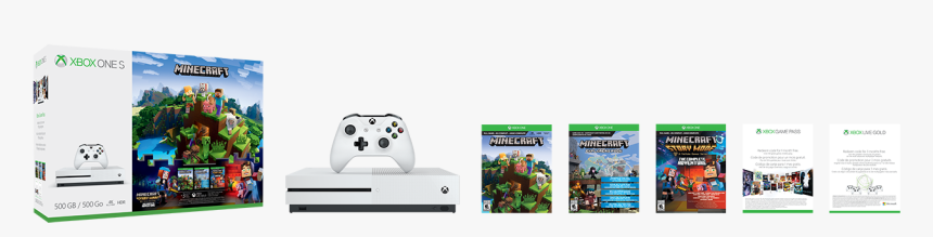 Xbox One S Png - Xbox One S 500gb Minecraft, Transparent Png, Free Download