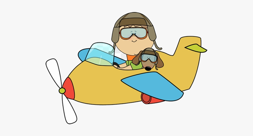 Airplane Dog Cliparts Fly Plane Clipart Free Transparent - Clipart Fly A Plane, HD Png Download, Free Download