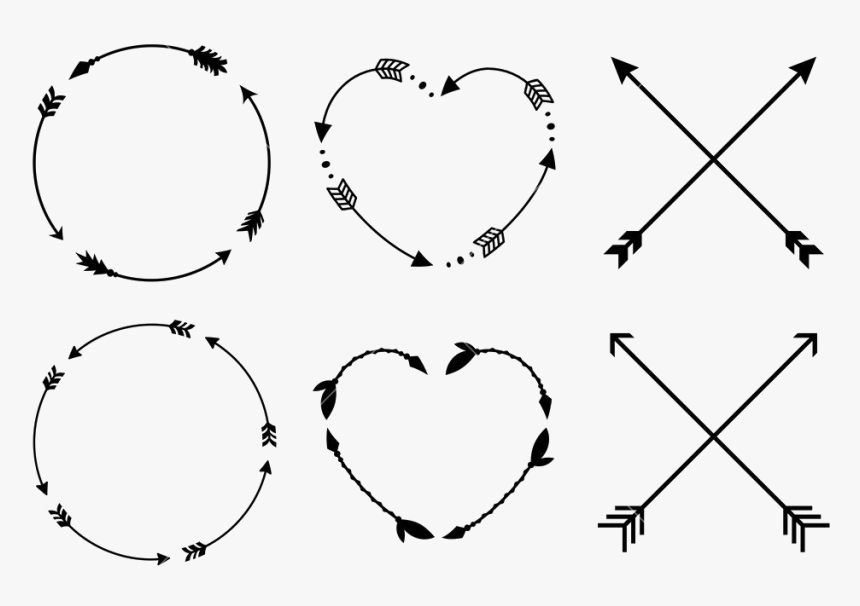Heart Tribal Arrow Png Photos - Crossed Arrows Clip Art, Transparent Png, Free Download