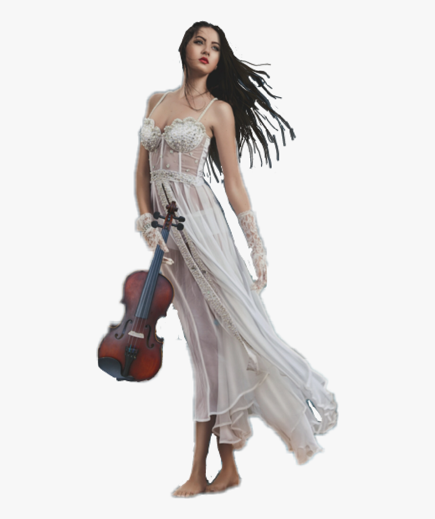 Woman Female Brunette Violin Freetoedit - Violinist, HD Png Download, Free Download