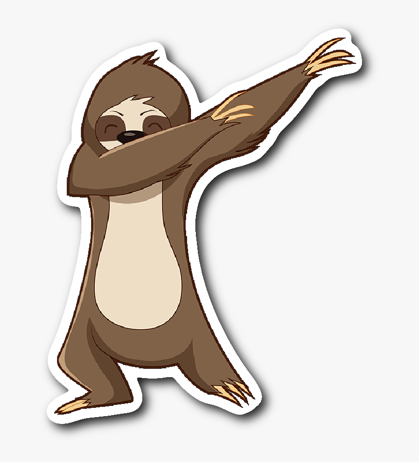 Cute Funny Dancing Sloth Car Bumper Decal Sticker - Cartoon Sloth Dance Png, Transparent Png, Free Download