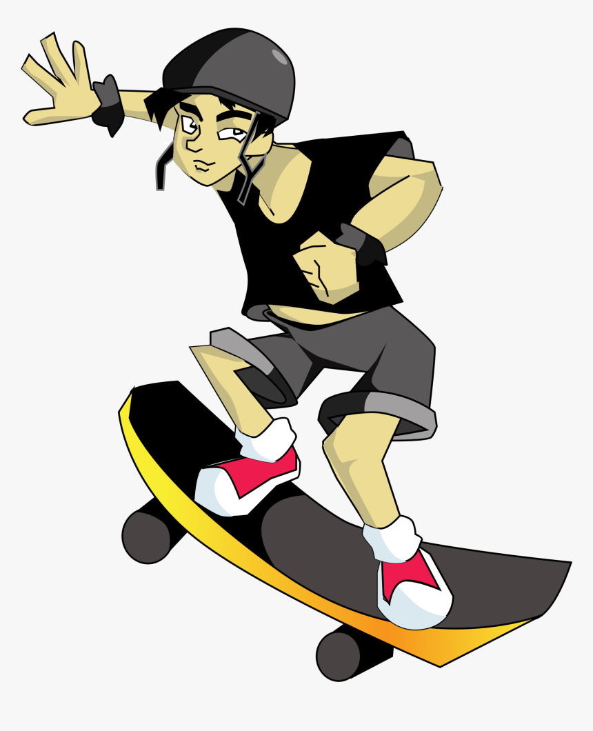 Transparent Skating Clipart - Skateboarding Clip Art, HD Png Download, Free Download
