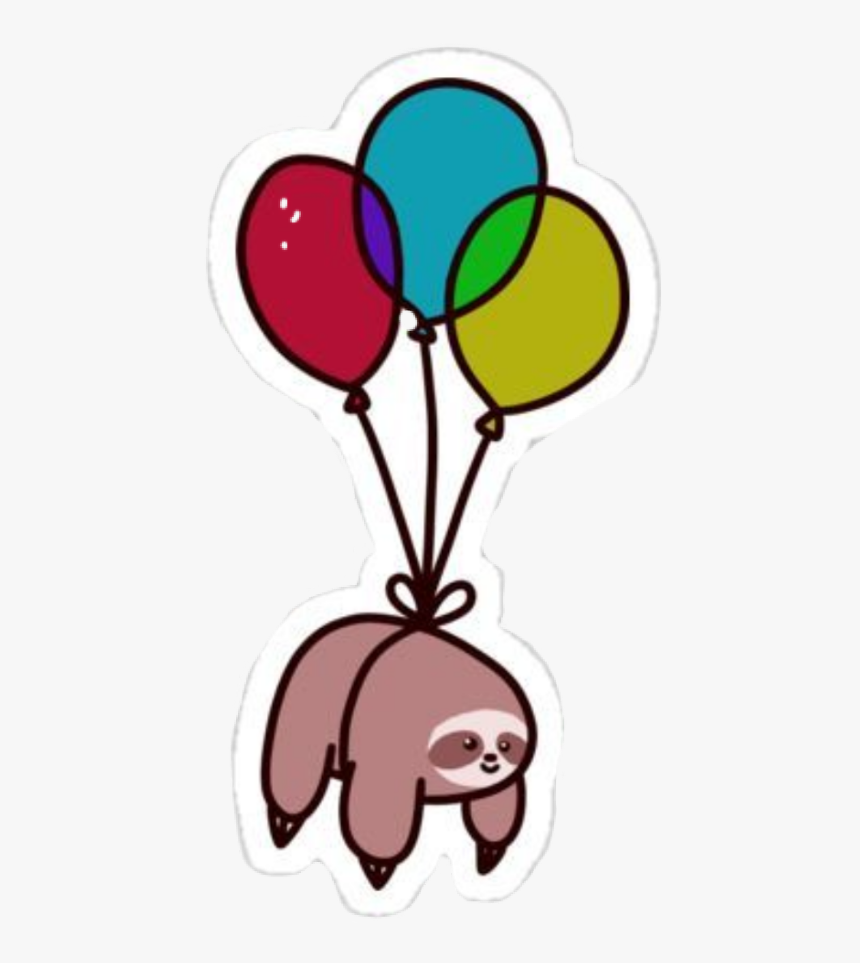 #sloth - Balloon Sloth Sticker, HD Png Download, Free Download