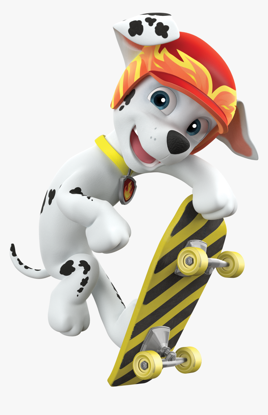 Marshall Play Skateboard Paw Patrol Clipart Png - Skate Paw Patrol Marshall, Transparent Png, Free Download