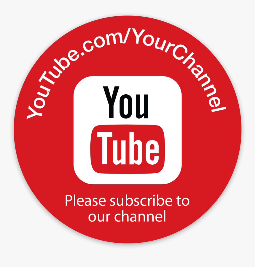 Picture Of Personalized Youtube Stickers - Youtube Logo Circle Vector, HD Png Download, Free Download