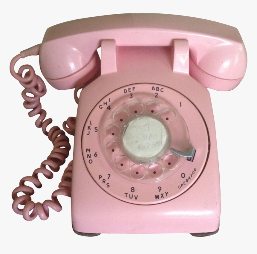 Transparent Pink Cell Phone Clipart - Pink Rotary Phone Png, Png Download, Free Download