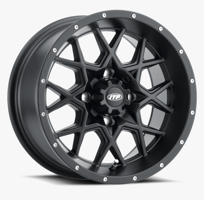 Matte Black Finish - 15 Itp Hurricane Wheels, HD Png Download, Free Download