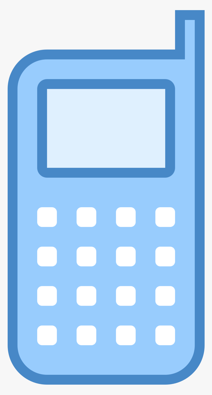 Telephone Icon Png Blue Download - Blue Cellphone Icon Png, Transparent Png, Free Download