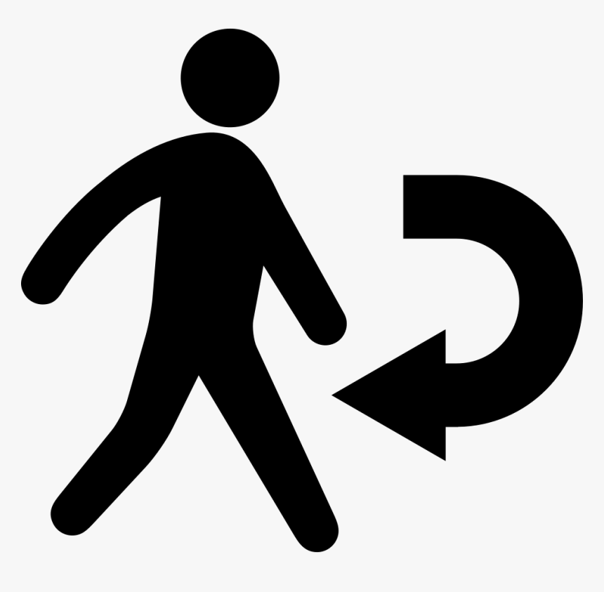 Walking Man With Reversed Arrow - Bonhomme Qui Marche Png, Transparent Png, Free Download