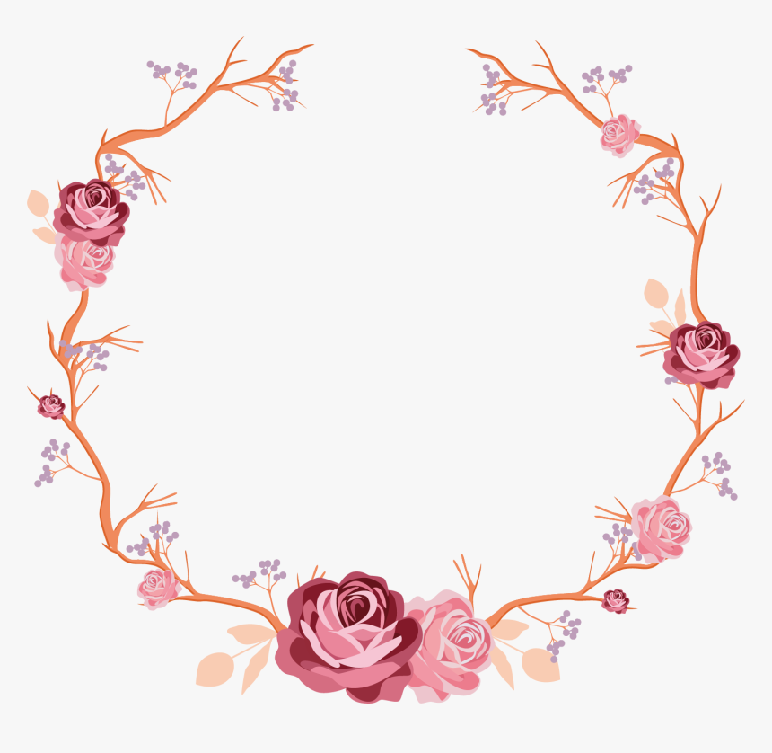 Transparent Floral Pattern Png - Flower Design Round Label, Png Download, Free Download