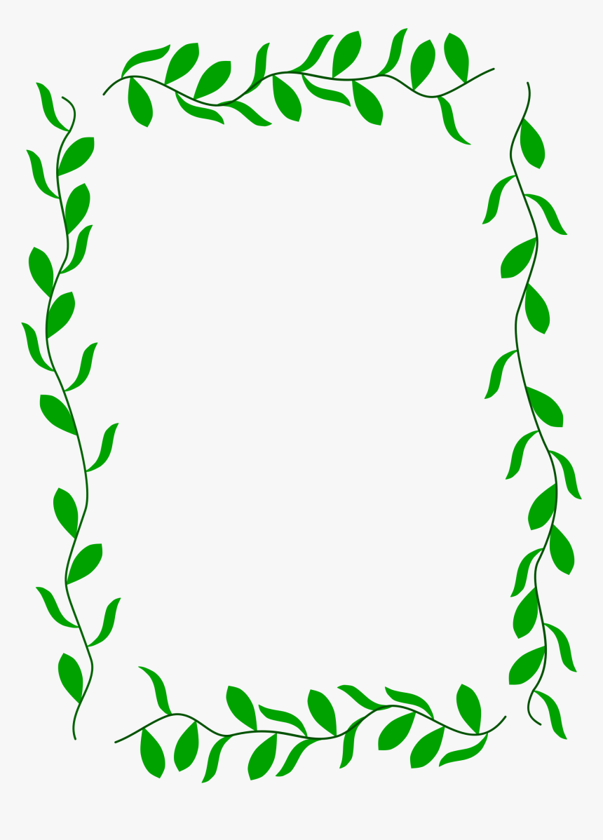 Floral Border Clipart - Clip Art Leaf Border, HD Png Download, Free Download