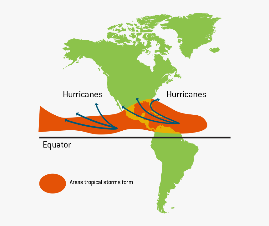 Where Do Hurricanes Form Natural Disaster Guide From - Quebec Ville St Laurent Map, HD Png Download, Free Download