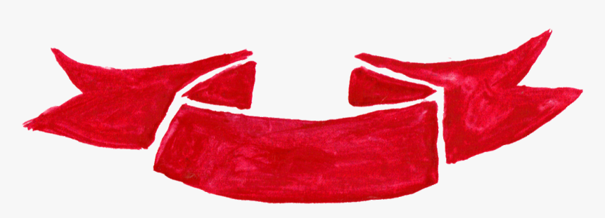 Red Water Color Ribbon Png, Transparent Png, Free Download