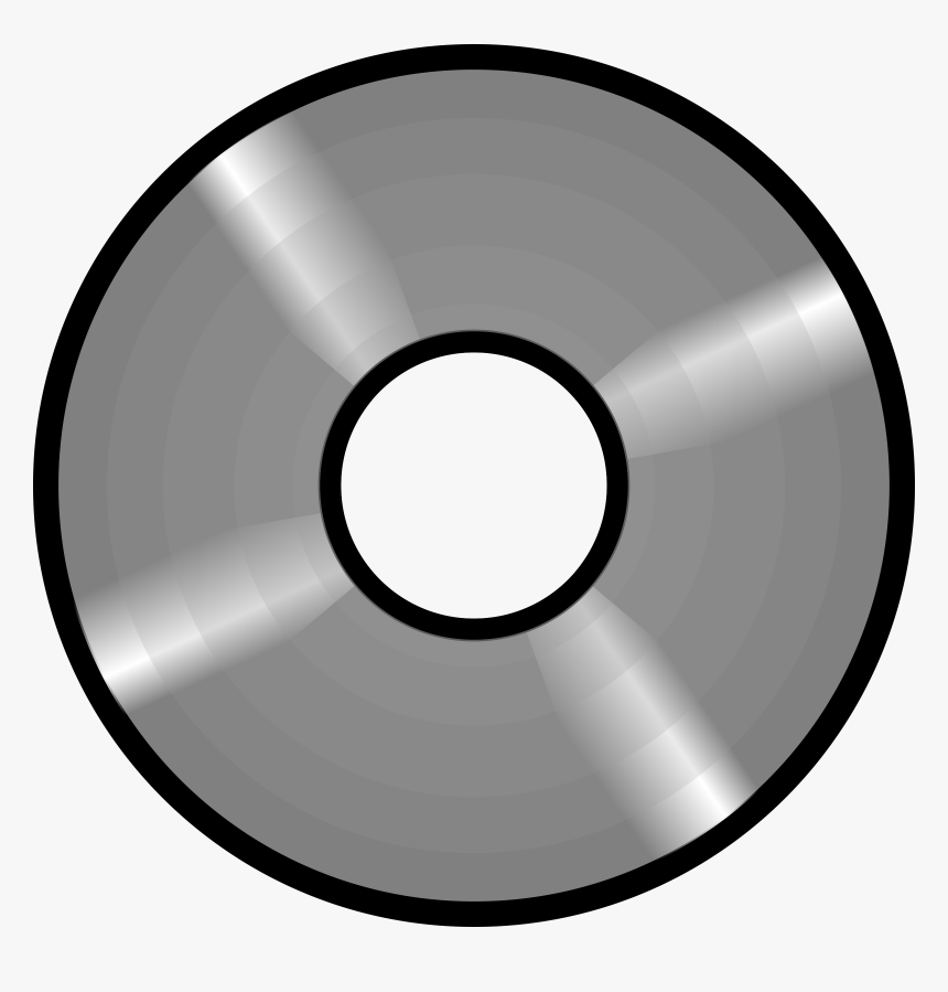 Optical Disc Schema Clip Arts - Dvd Image Black And White, HD Png Download, Free Download