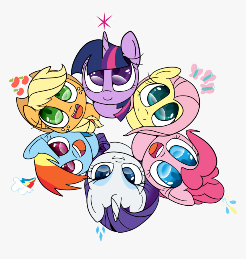 Fanmade Cute Mane Six In A Circle - Mlp Cute Mane 6, HD Png Download, Free Download