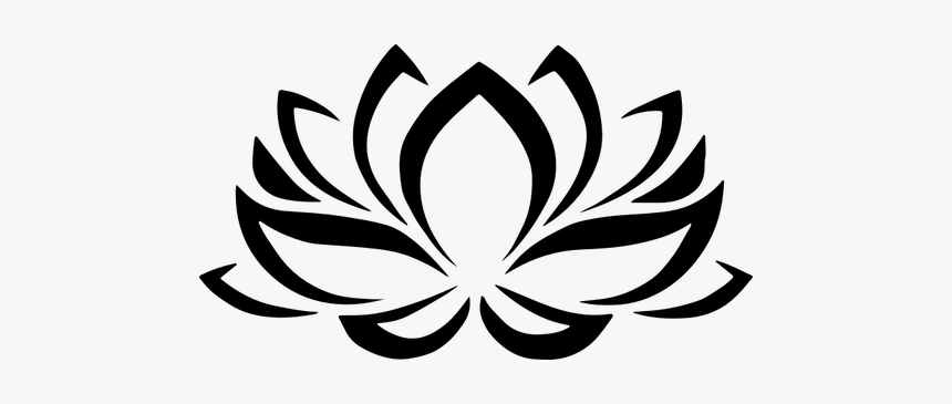 Lotus Flower Silhouette - Lotus Png Clipart, Transparent Png, Free Download