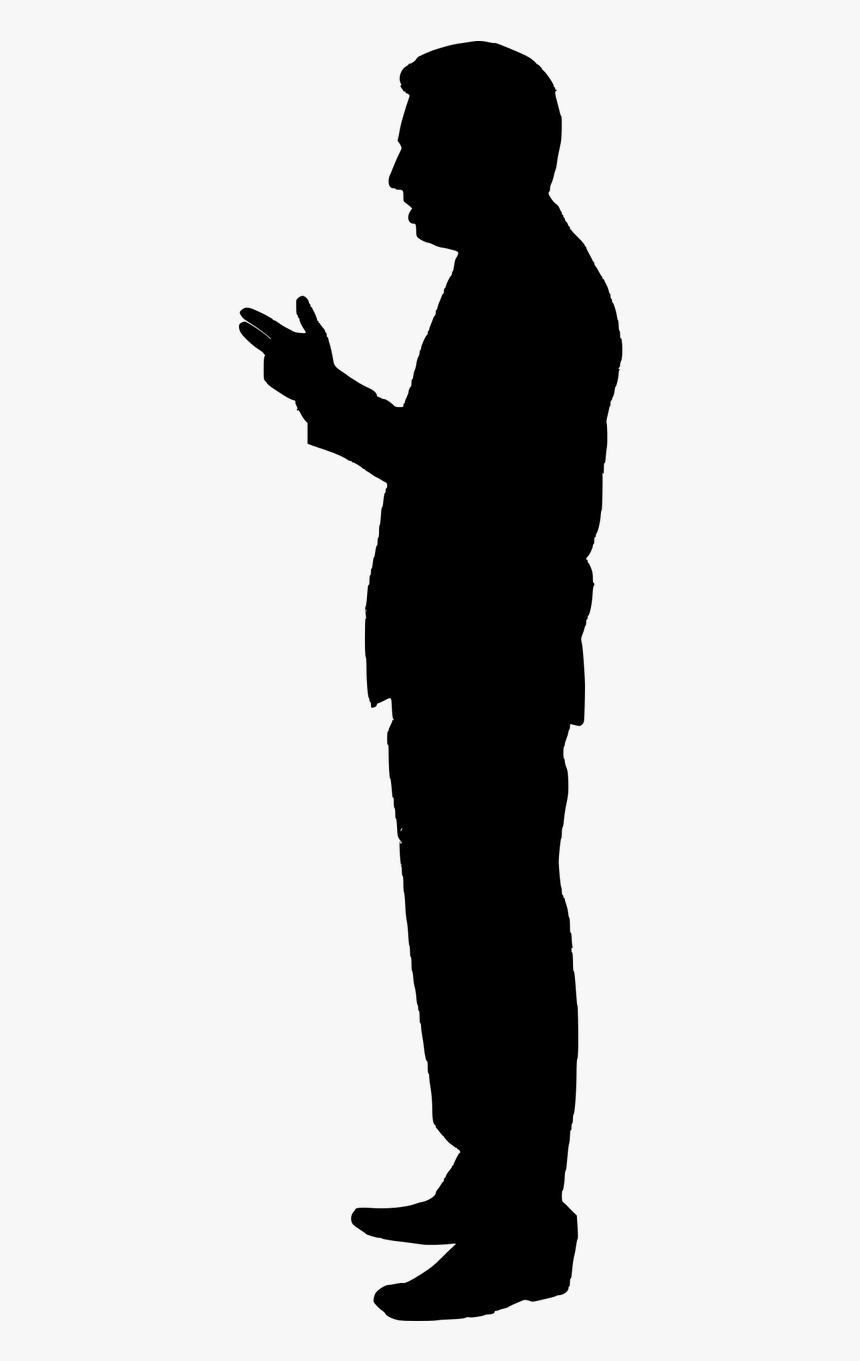 Silhouette, Isolated, Man, People, Standing, Arms, - Host Silhouette Png, Transparent Png, Free Download