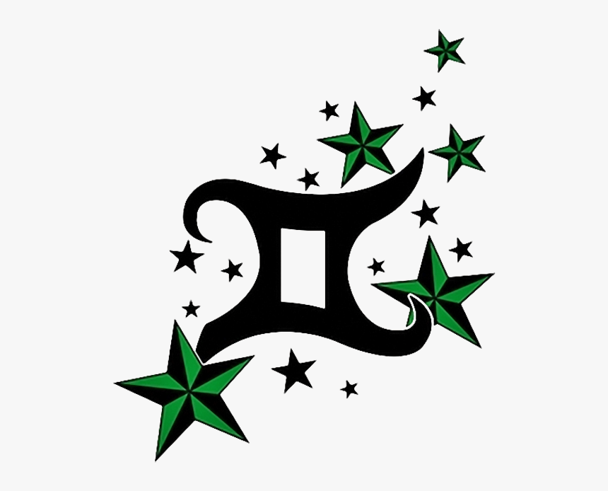 Gemini With Stars Tattoo Designs, HD Png Download, Free Download