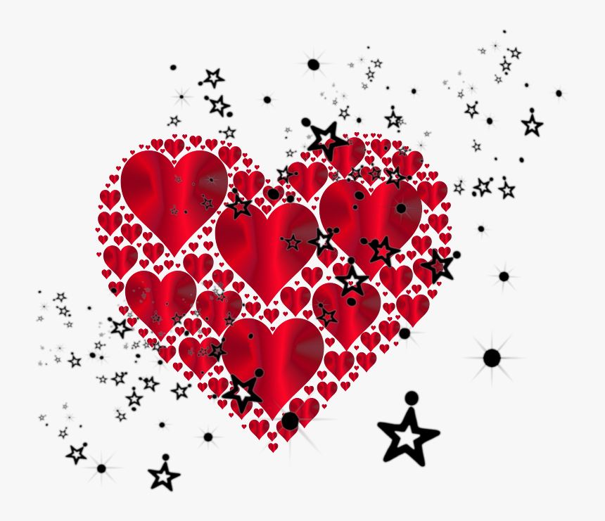 #mq #red #heart #black #stars - Love Hearts, HD Png Download, Free Download