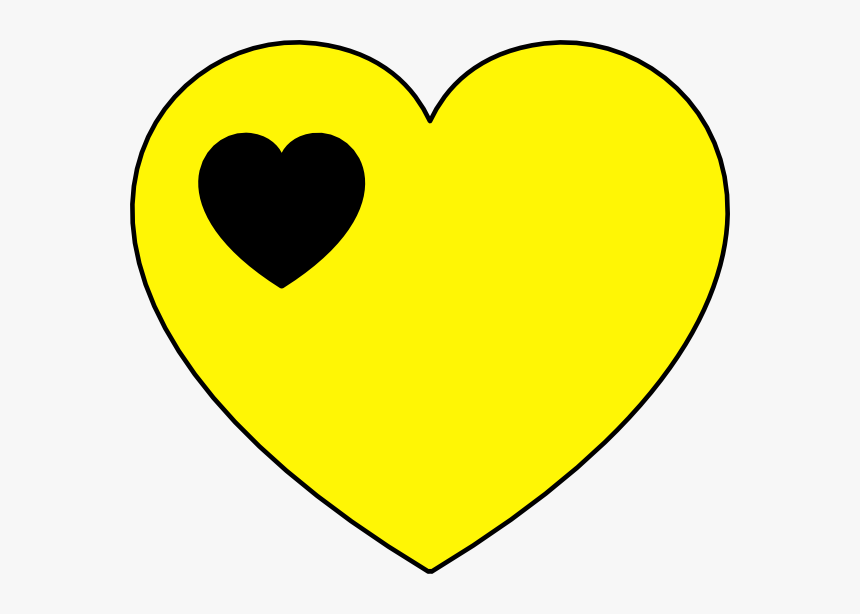 Transparent Black Heart Clipart Png - Yellow And Black Heart, Png Download, Free Download