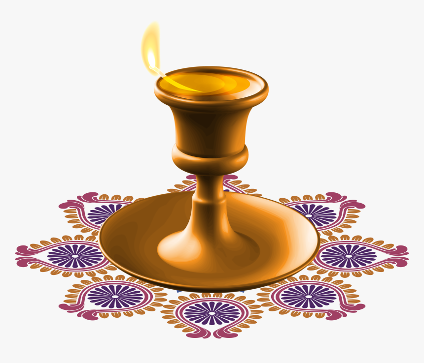 Candle Clipart Deepavali - Happy Diwali Candle Png, Transparent Png, Free Download