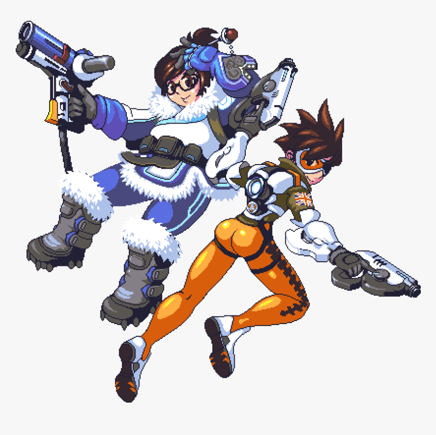 Mei And Tracer From Overwatch - Overwatch Tracer And Mei, HD Png Download, Free Download