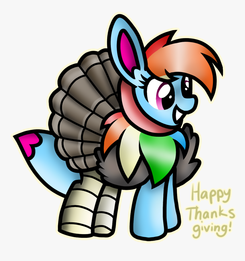 Rainbow Eevee By Rainboweevee Da Happy Thanksgiving - Cartoon, HD Png Download, Free Download