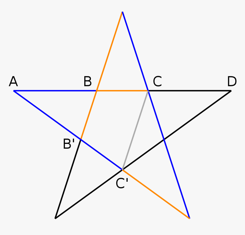 File - Golden Ratio - Pentagram - Svg - Pentagramm Goldener Schnitt, HD Png Download, Free Download