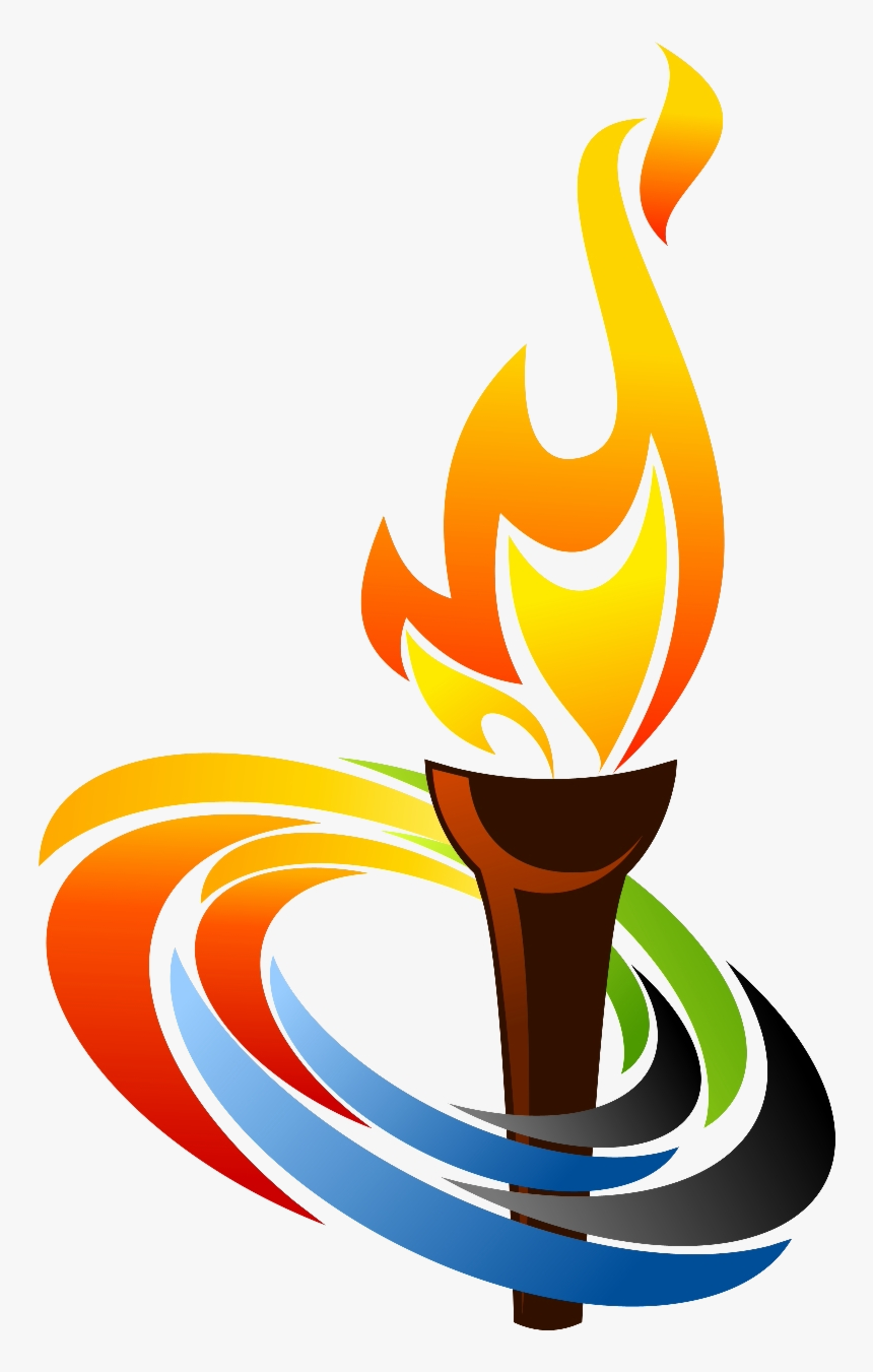 Flame Free Fire Torch Transparent Clipart Pictures - Clip Art Olympic Torch, HD Png Download, Free Download