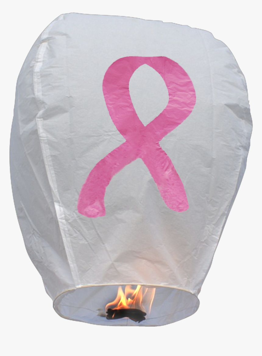 Pink Ribbon Lantern - Paper Hot Air Balloon With Candle, HD Png Download, Free Download
