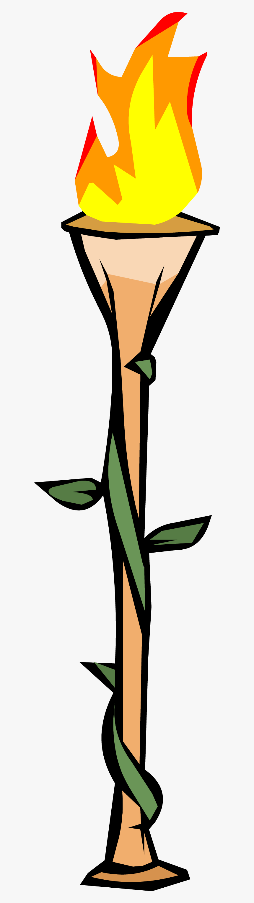 Clip Art Bamboo Torch - Free Tiki Torch Clipart, HD Png Download, Free Download