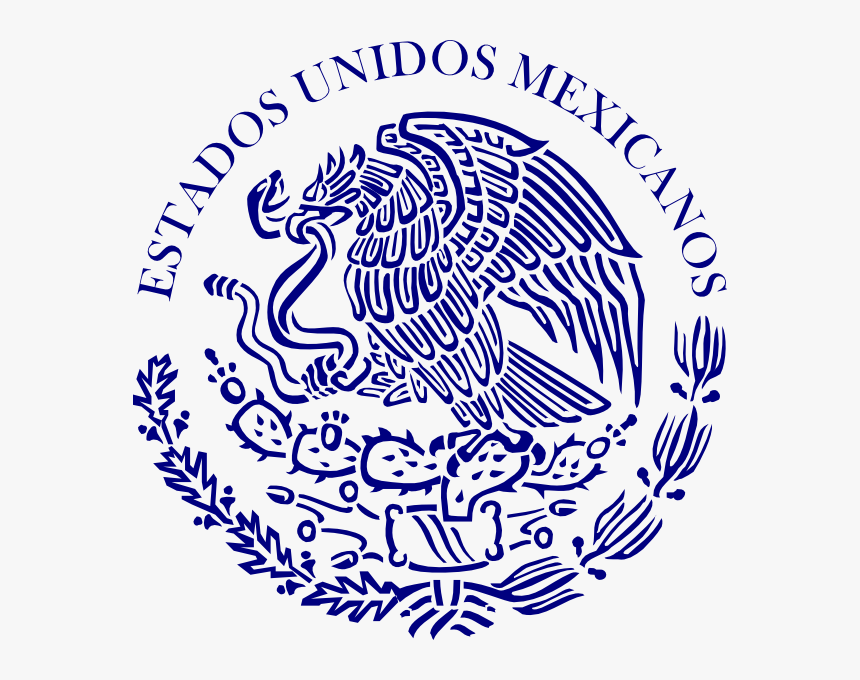 Blue Mexico Seal Svg Clip Arts - Mexican Flag Eagle Svg, HD Png Download, Free Download