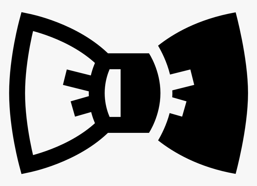 Bow Tie Clipart Icon - Silhouette Bow Tie Png, Transparent Png, Free Download