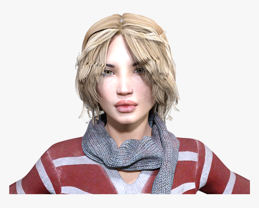 Women Blonde Young Scarf Port - Blond, HD Png Download, Free Download