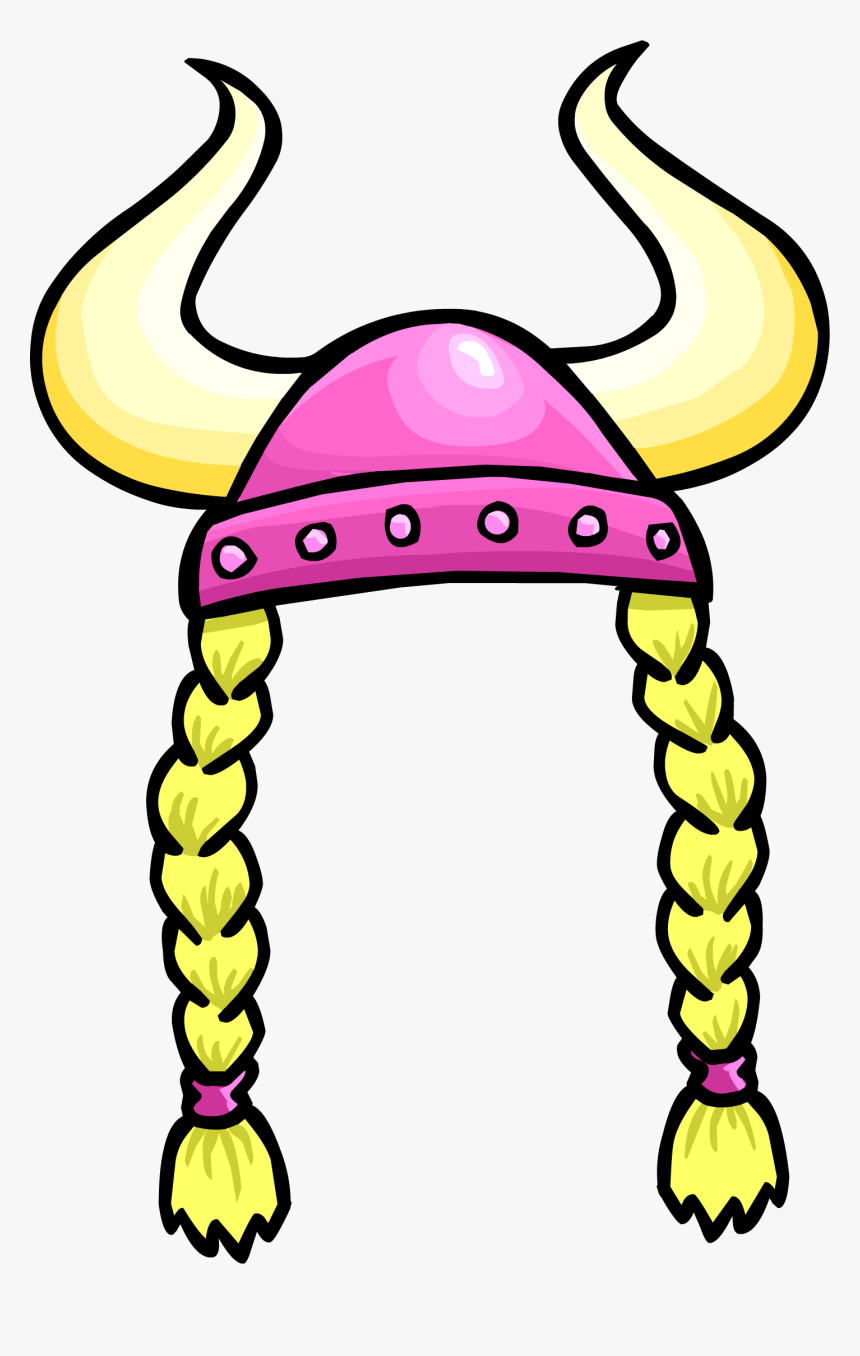 Blonde Hair With Braid Clip Art Images Gallery - Female Viking Helmet Clipart, HD Png Download, Free Download