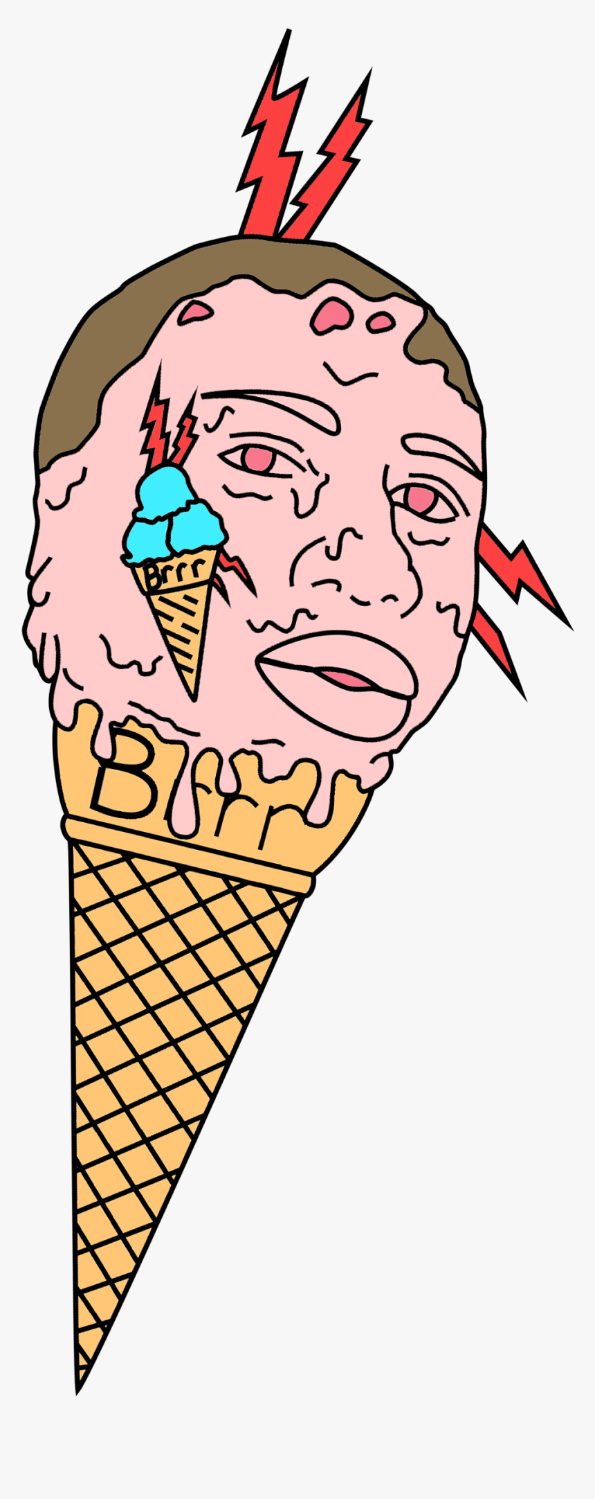 Gucci Mane Ice Cream Cone Png - Gucci Mane Ice Cream Png, Transparent Png, Free Download