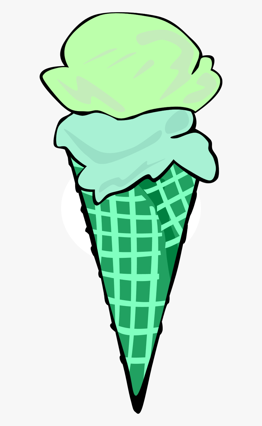 Ice Cream Cone Two Scoops For Fast Food Menu - 2 Scoop Ice Cream, HD Png Download, Free Download