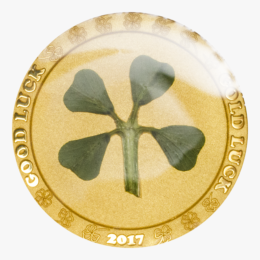 Palau 2017 1$ Ounce Of Luck 2017 Four-leaf Clover 1g - Четирилистна Детелина Златна Паричка За Бебе, HD Png Download, Free Download