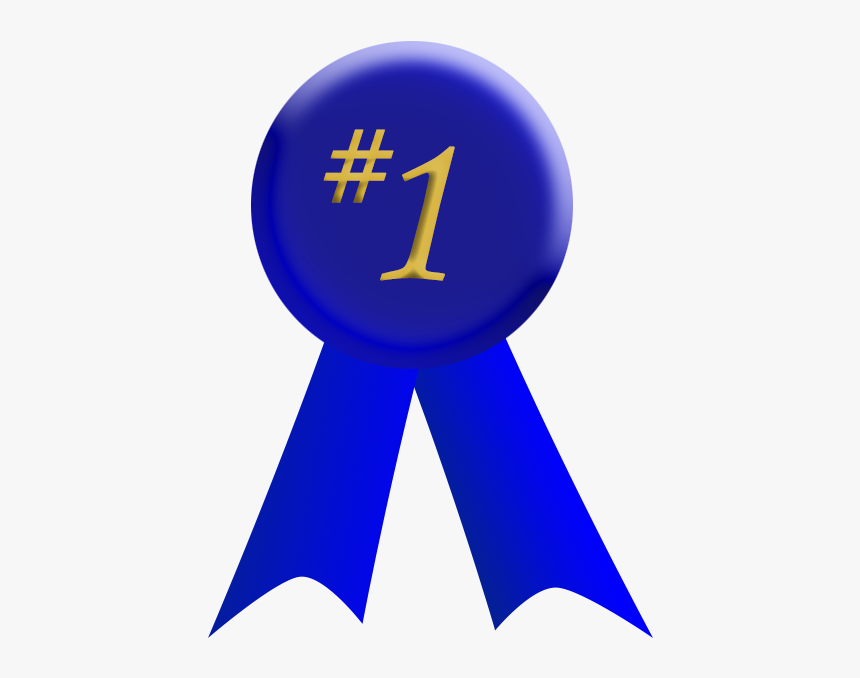 1 Blue Ribbon - First Place Ribbon Png, Transparent Png, Free Download